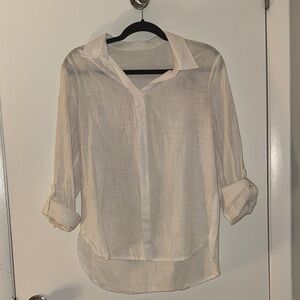 Amazon Cream Button-Down Shirt